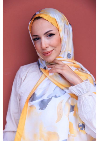 Romantik Çiçek Desenli Ipeksi Şal modelleri