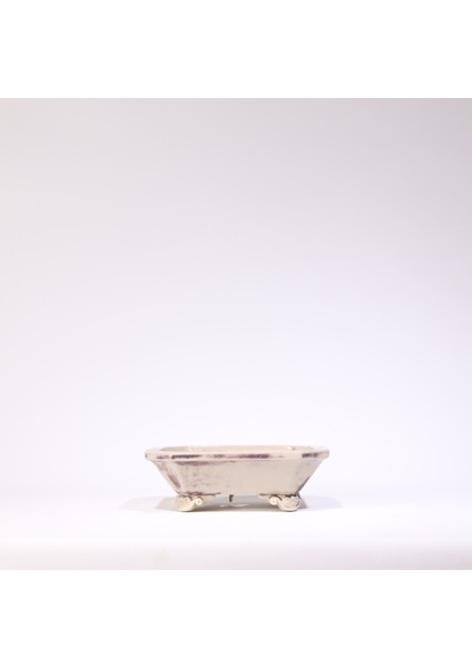 Köşeli Bonsai Saksısı No.25-Sırlı (18 Cm)