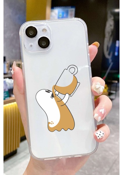 Iphone 15 Uyumlu Desenli Lüx Şeffaf Silikon Kılıf MNL30 indirimleri