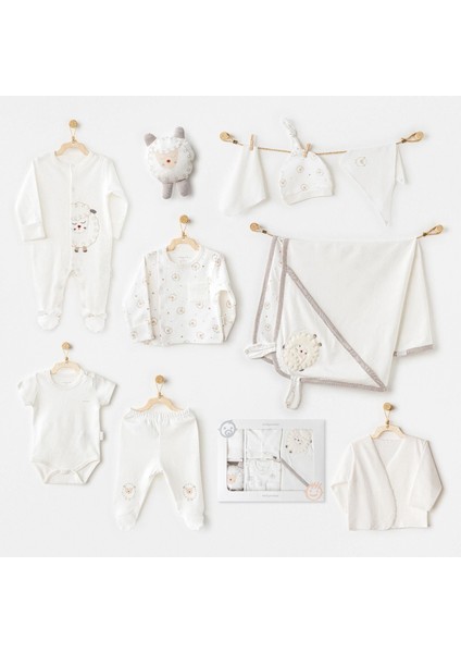 Andywawa AC25561 Newborn Set Tinny Ships 10'lu Hastane Çıkışı Ekru