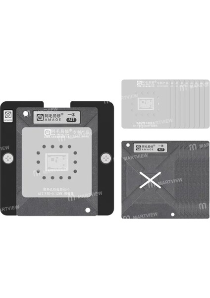 Amaoe 0.12MM Iphone Cpu Bga Reballing Şablon Platform Seti iPhone X-16PM / Apple A11-A18PRO modelleri