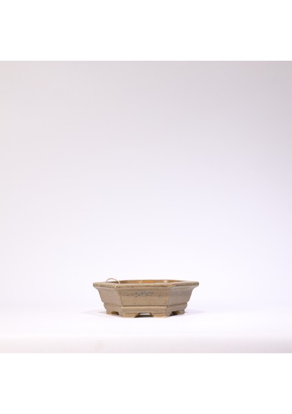 Altıgen Bonsai Saksısı No.28-Sırlı (15 Cm)
