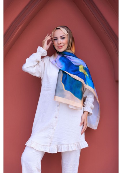 Soyut Deseni Ipeksi Şal