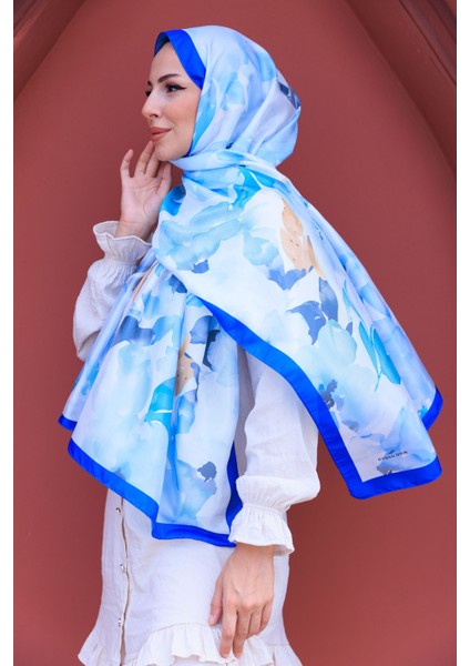 Romantik Çiçek Desenli Ipeksi Şal modelleri