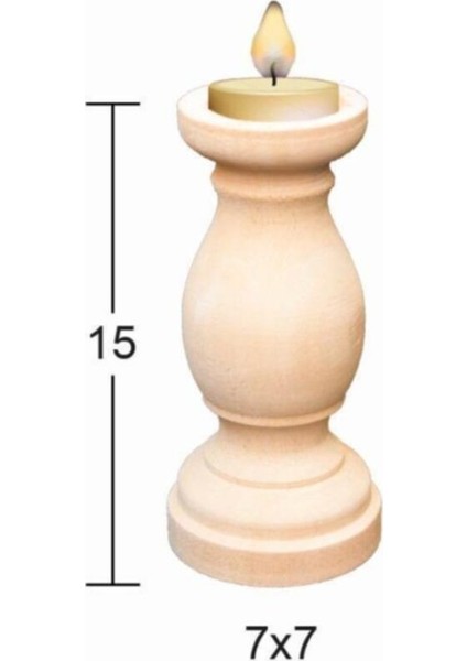 Kahverengi Ahşap Şamdan Şa-38, Şık ve Doğal Tasarım, Ev Dekorasyonu Için Ideal.