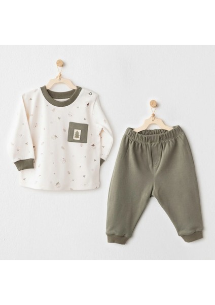 Andywawa AC26186 My 1 St Wardrobe 2'li Takım Ecru Green