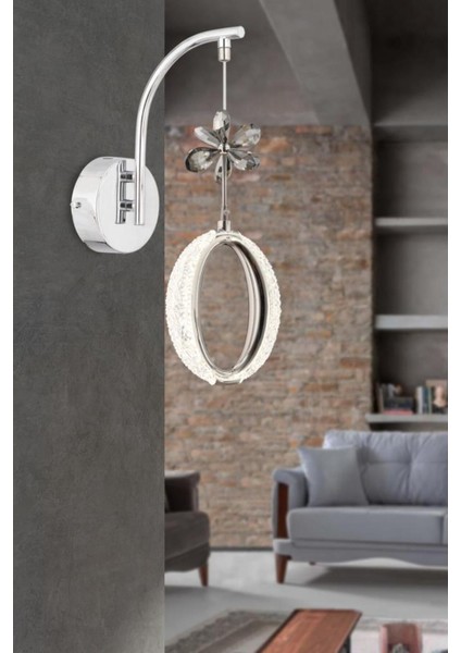 Modern 3 Renk Ledli Gümüş Aplik Avize, Şık ve Elegant Tasarım fırsatları