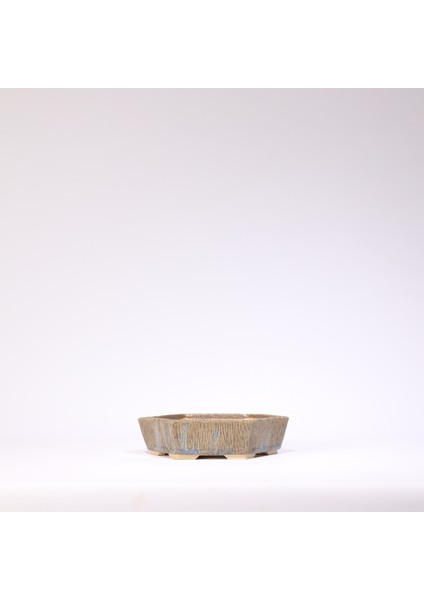 Altıgen Bonsai Saksısı No.31-Sırlı (15 Cm)