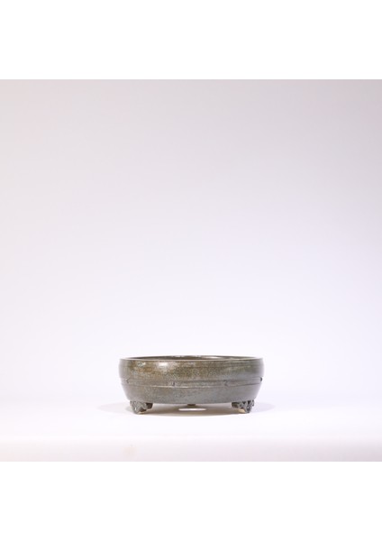 Yuvarlak Bonsai Saksısı No.54-Sırlı (18 Cm)