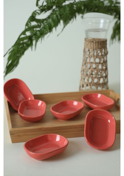 Pembe Noyan Çerezlik 11 cm 6'lı Set, Şık ve Kullanışlı Ev Aksesuarı