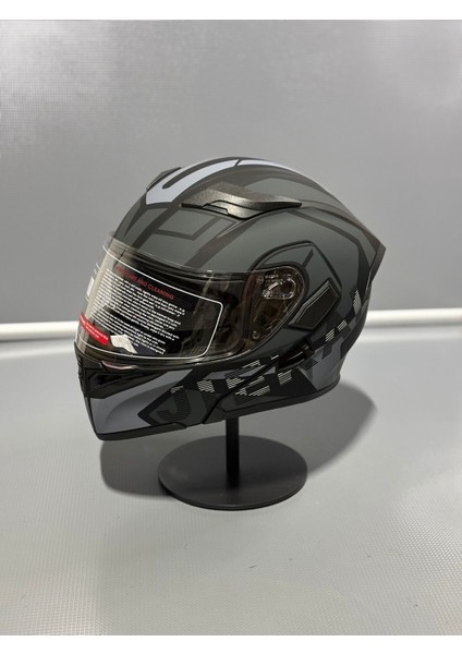 JK-902 Güneş Vizörlü Çene Açılır Kask H1 Grey fiyatları