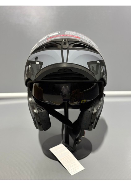 JK-902 Güneş Vizörlü Çene Açılır Kask H1 Grey