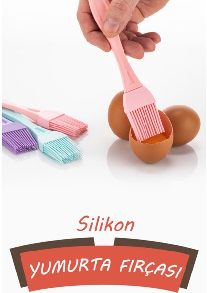 Pembe Silikon Yumurta Fırçası, Pratik ve Kullanışlı Mutfak Aracı