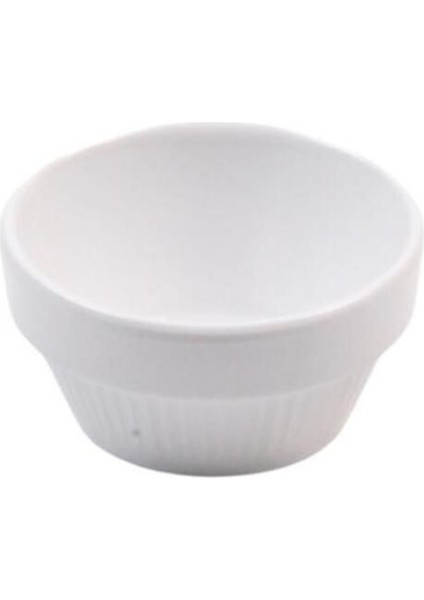 Beyaz Oval Çukur Tabak 7X7X3 cm 6'lı Set, Şık ve Kullanışlı Mutfak Gereci