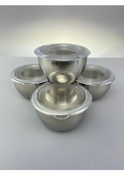 Kapaklı Paslanmaz Çelik 4'lü Çerezlik Seti, 8,5 Cm, Şık ve Dayanıklı Kullanım Sağlar modelleri