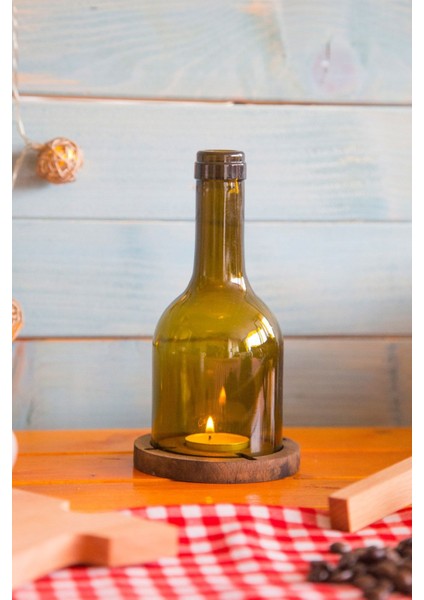 Venge Renkli Küçük Şişe Mumluk, Şık ve Renkli Dekorasyon Parçası