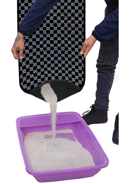 Elekli Tuvalet Desenli Önü Kedi Kumu Paspası 60X120 cm Desen 9 modelleri