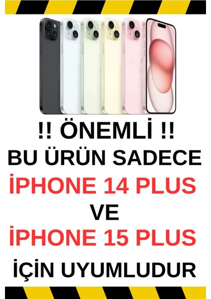 Iphone 15 Plus-Iphone 14 Plus Uyumlu Desenli Lüx Şeffaf Silikon Kılıf Şeffaf fiyatları