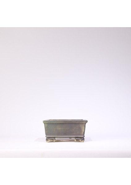 Köşeli Bonsai Saksısı No.11-Sırlı (16CM)