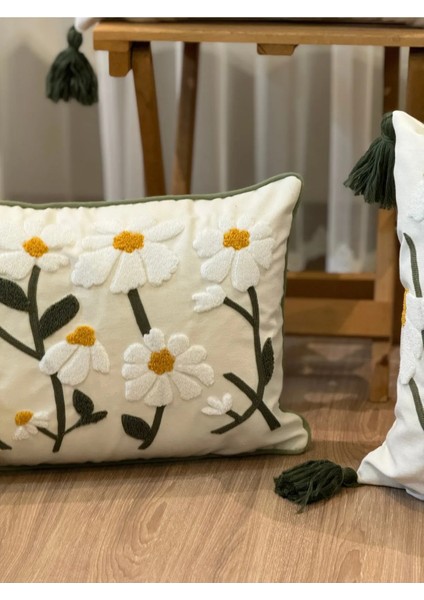 4'lü Punch Işlemeli Nakışlı Panç Dekoratif Kırlent Kılıfı modelleri
