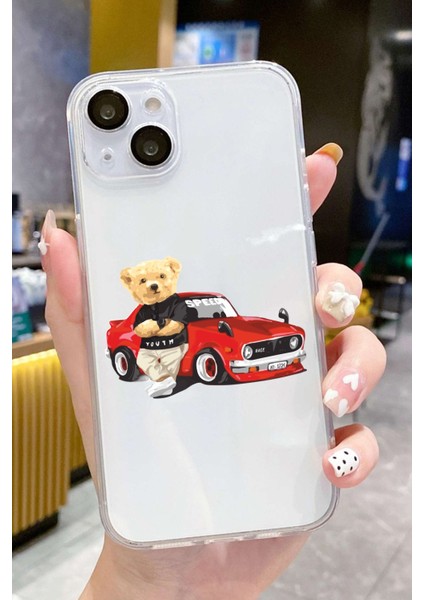 Iphone 15 Plus-Iphone 14 Plus Uyumlu Desenli Lüx Şeffaf Silikon Kılıf MNL18 indirimleri