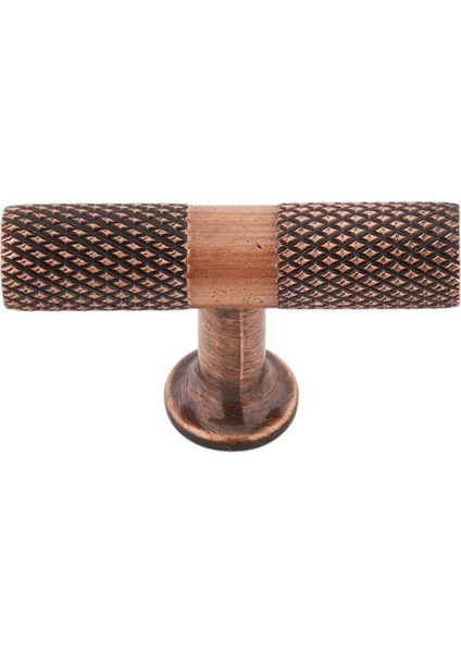 T Bar (Tırtıklı) Baklava Dilimli Antikbakır Kulp Mobilya Mutfak Çekmece Kapak Kulbu