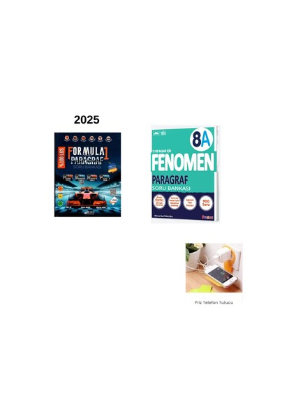 8. Sınıf Formula Paragraf ve Fenomen 8A Paragraf Seti Priz Telefon Tutucu Hediyeli