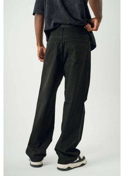 Siyah Baggy Kot Pantolon fırsatları