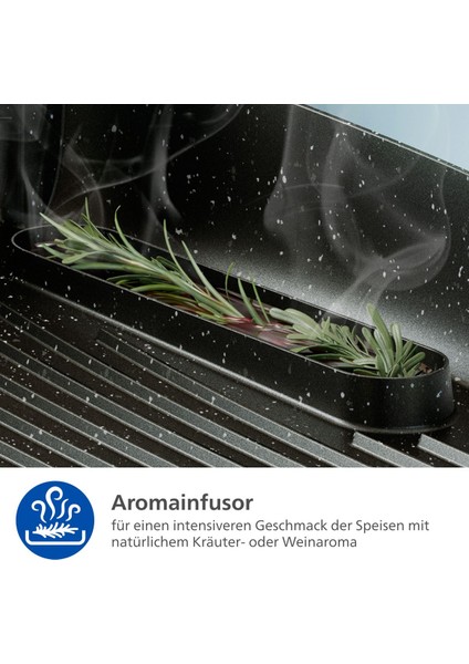 HD6212/90 5000 Serisi Elektrikli Izgara | 2400W Güç, Dumanlı Lezzet, Smoker Özellikli