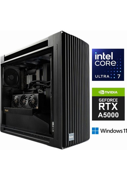 Proart PA602-172 Ultra 7 265K 128GB Ddr5 4tb M.2 2 x Quadro Rtx A5000 24GB W11PRO Masaüstü Bilgisayar