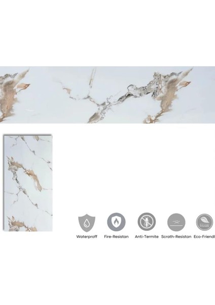 Alternatif Kaplama Uv Pvc Mermer Panel Elegant1 Adet 60X120CM Ev Ofis Otel Duvar Kaplama Paneli indirimleri