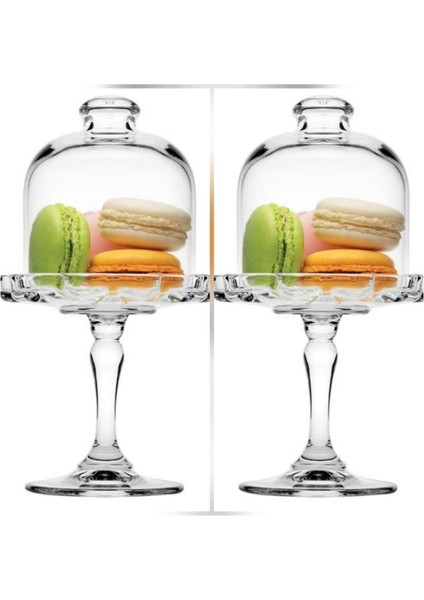 Turuncu Mini Ayaklı Kapaklı Sunum Seti, Şık ve Kullanışlı 2'li Ürün.