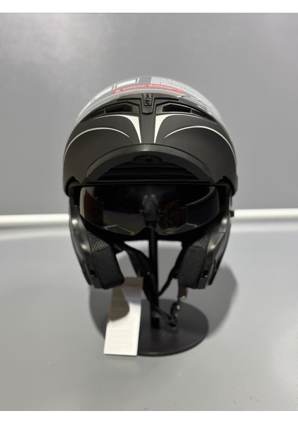 JK-902 Güneş Vizörlü Çene Açılır Kask H8 Grey