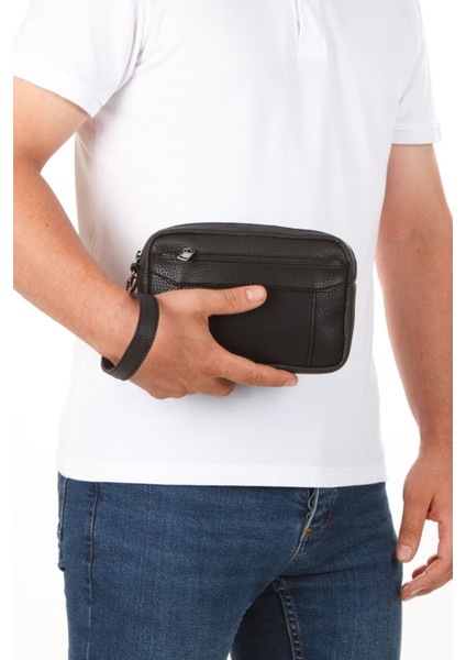 Erkek El Askılı Portföy Clutch El Çantası NEW256 - Siyah fırsatları