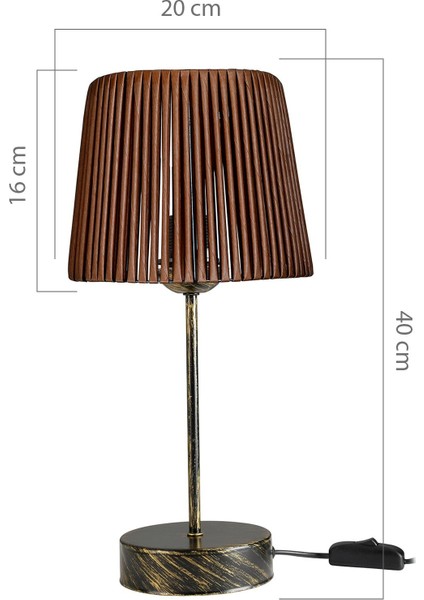 Şık Siyah Patinalı Rüya Abajur, Yatak Odası Dekorasyonu Için Harika Seçenek