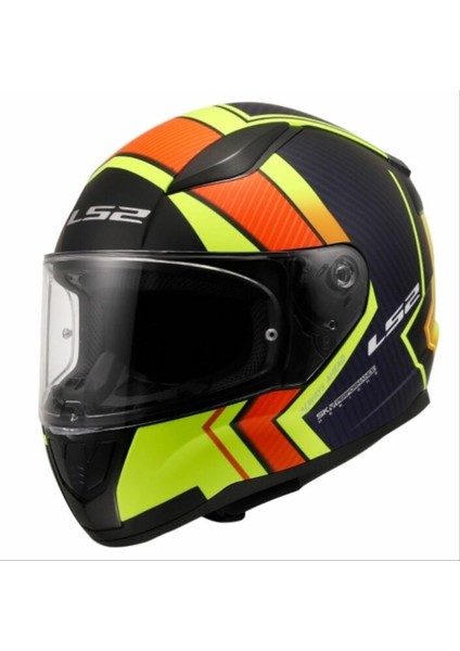Rapid 2 Extra Full Face Kask Neon Sarı-Mavi M