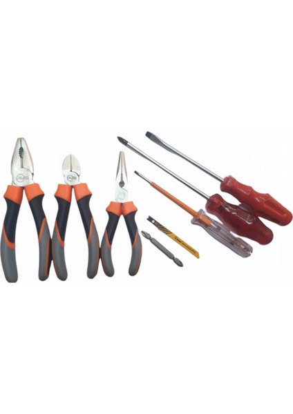 Tornavida ve Pense Takımı Düz Yıldız Tornavida Pense Set