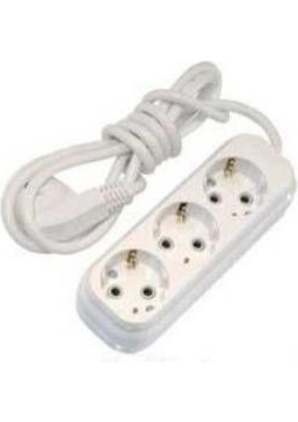 El-Bi Üçlü Kordonlu Topraklı Priz 5 mt Elektrik Prizi