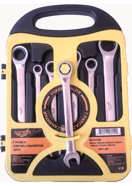 7 Parça Cırcırlı Anahtar Seti