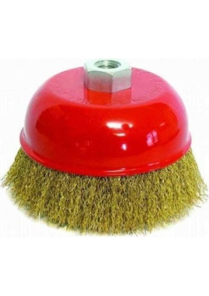 Çanak Vidalı Dalga Telli Fırça 100 mm M14