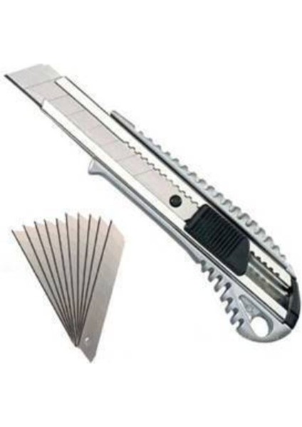 Nitools 1002 Alüminyum Maket Bıçağı + 10 Adet Yedek Uç