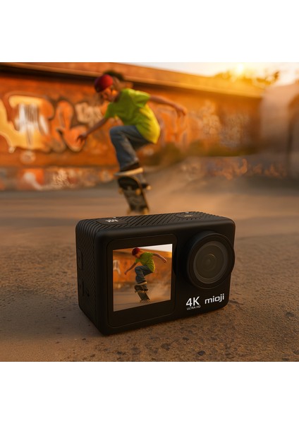 Action 12X 4K 60FPS 20MP Çift Ekran 170° Aksiyon Kamerası - Kumanda ve Mikrofon Hediyeli indirimleri