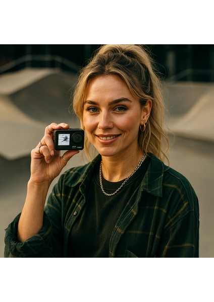 Action 12X 4K 60FPS 20MP Çift Ekran 170° Aksiyon Kamerası - Kumanda ve Mikrofon Hediyeli fırsatları