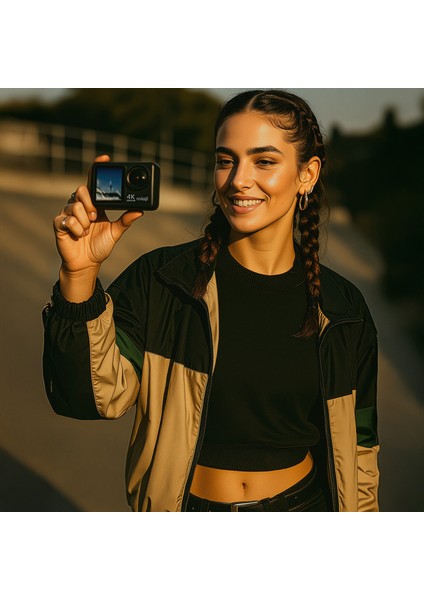 Action 12X 4K 60FPS 20MP Çift Ekran 170° Aksiyon Kamerası - Kumanda ve Mikrofon Hediyeli
