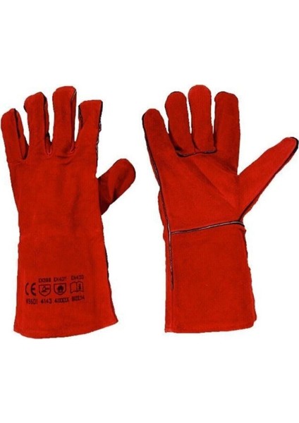 Uzun Kırmızı Kaynak Eldiveni