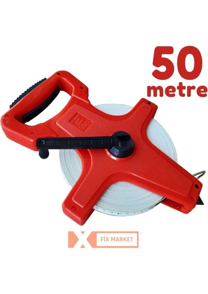 Arazi Tipi 50 Metre Uzun Şerit Metre Arsa Tarla Ölçüm Metresi - Metre