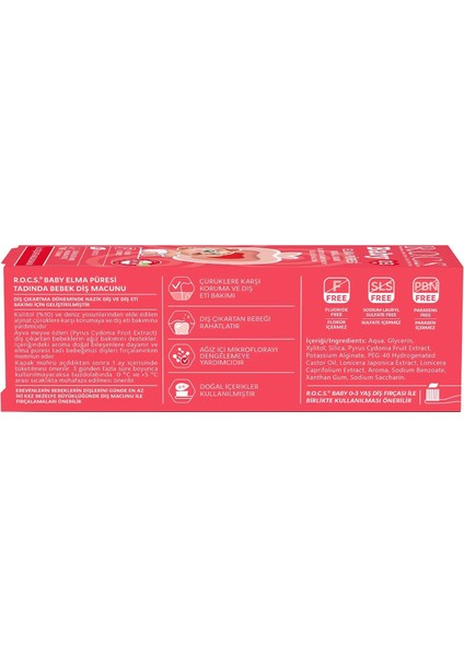 R.o.c.s.baby Diş Macunu 35ML 0-3 Yaş Elma modelleri