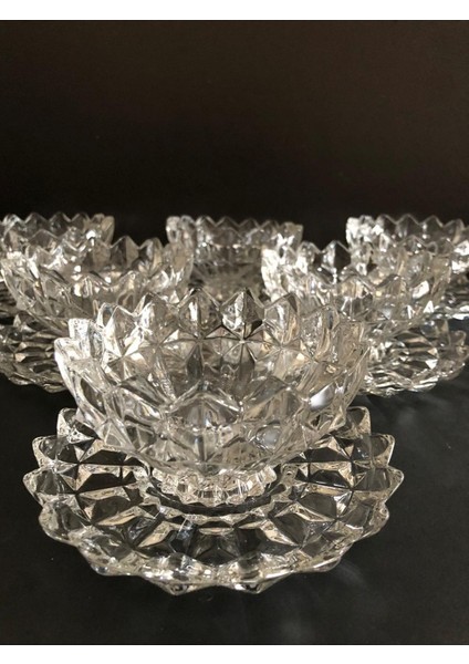 Şeffaf Cam Kase Seti, 12 Parça, 6 Kişilik, Şık ve Kullanışlı Tasarım