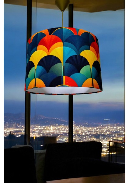 Şık Beyaz Kumaş Göksu Model Avize, Oturma Odası, Hol, Antre ve Balkon Için Ideal