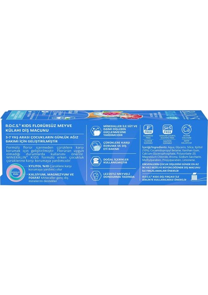 R.o.c.s.kids Diş Macunu 35 ml 3-7 Yaş Meyve Külahı fırsatları